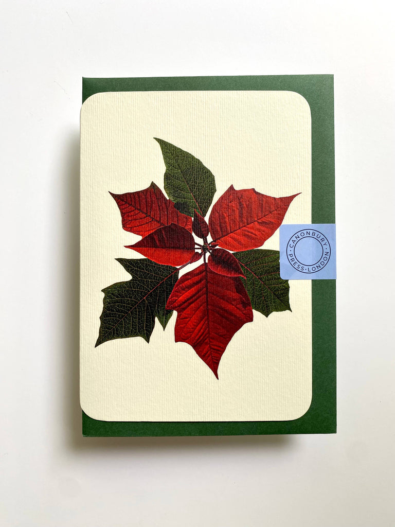 Poinsettia Greeting Card (green envelope)