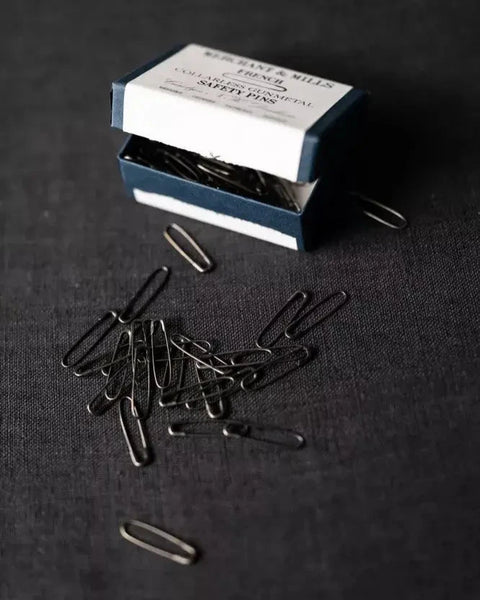Gunmetal French Safety Pins