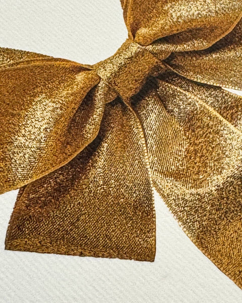 Gold Bow Notecard