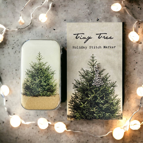 Tiny Tree Notions Tin & Stitch Marker